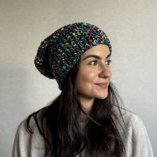 Kolorowa czapka beanie wełniana z alpaką – ręcznie wykonana w Polsce