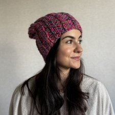 Kolorowa czapka beanie wełniana z alpaką – ręcznie wykonana w Polsce