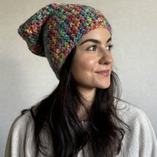 Kolorowa czapka beanie wełniana z alpaką – ręcznie wykonana w Polsce