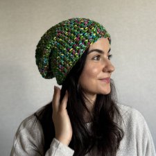 Kolorowa czapka beanie wełniana z alpaką – ręcznie wykonana w Polsce