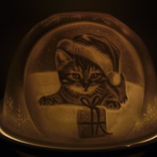 PORCELANOWY LAMPION KOTKI