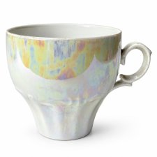 Filiżanka Ćmielów porcelana opalizująca perłowa PRL Vintage lata 60.