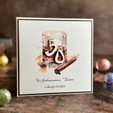 Męska kartka urodzinowa z dowolną cyfrą / personalizowana, BH 43