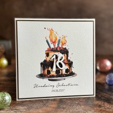 Męska kartka urodzinowa z dowolną cyfrą / personalizowana, BH 52