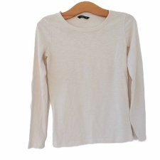 Kremowa bluzka z długim rękawem bawełna longsleeve Rock&Rock