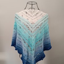 Błękitna chusta ombre Valkyria / 100% bawełna