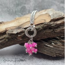 Wisiorek chainmaille - jadeitowe grona