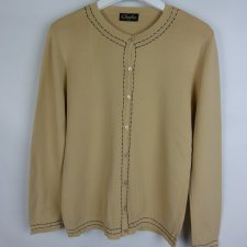 Claudia beżowy cienki sweterek vintage / M