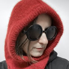 Ręcznie robiona balaclava miękki kapturokomin czapka z alpaką