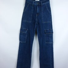 Monday Premium Denium jeans cargo proste nogawki / S