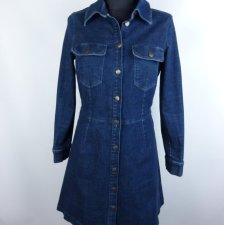 Marks Spencer koszulowa sukienka grubszy jeans 14 / 40
