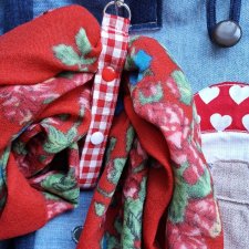 Handmade uniwersalny uchwyt / brelok do torby na ubrania (bluza, koszula, szal, apaszka)