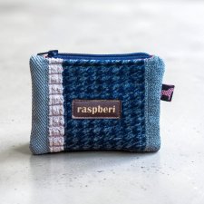 Patchworkowe etui na klucze w pepitkę – portfelik handmade