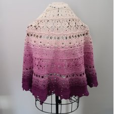 Narzutka / chusta half-circle Wildberry / kolory fioletu