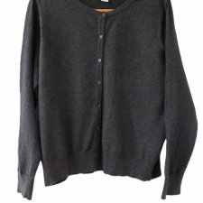 Kardigan vintage grafitowy szary bawełna XL H&M
