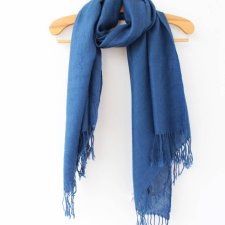 Szal Pashmina szalik chusta niebieski