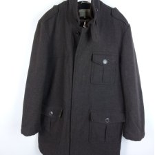 John Rocha męska czekoladowa brązowa kurtka z wełną / XL