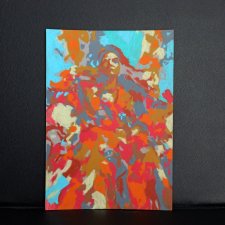 Kobieta - woskowa pastela A4