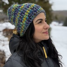 Kolorowa czapka beanie wełniana z alpaką – ręcznie wykonana w Polsce