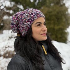 Kolorowa czapka beanie wełniana z alpaką – ręcznie wykonana w Polsce