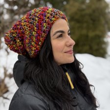 Kolorowa czapka beanie wełniana z alpaką – ręcznie wykonana w Polsce