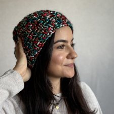 Kolorowa czapka beanie wełniana z alpaką – ręcznie wykonana w Polsce