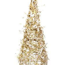 BROKATOWA modernistyczna choinka stożek decor  32cm