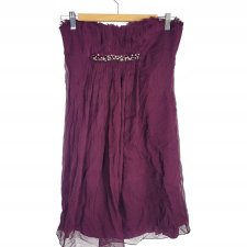MAX AZRIA burgund gorsetowa  sukienka mini JEDWAB 36 S