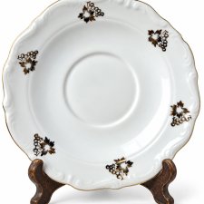 Spodek Bogucice PRL lata 60–70 porcelana złocenia vintage kwiaty Polski Design (2/2)