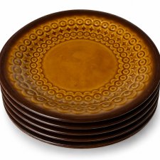 Talerzyki Chodzież Ira Józef Wrzesień PRL porcelit vintage Polski Design