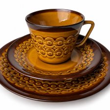 Zestaw śniadaniowy Chodzież Ira Józef Wrzesień porcelit PRL lata 60-70 Vintage