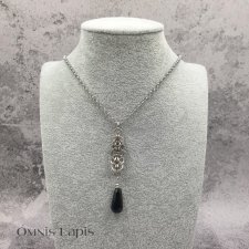 Wisiorek chainmaille - kropla onyksu