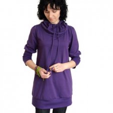 fioletowa tunika-sukienka