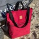 Plecak/torba miejska z weluru "Mili Urban Jungle " - czerwony