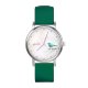 Zegarek mały - Turkusowy ptaszek - silikonowy, zielony