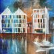 Magiczny wieczór. Gdańsk. Giclee