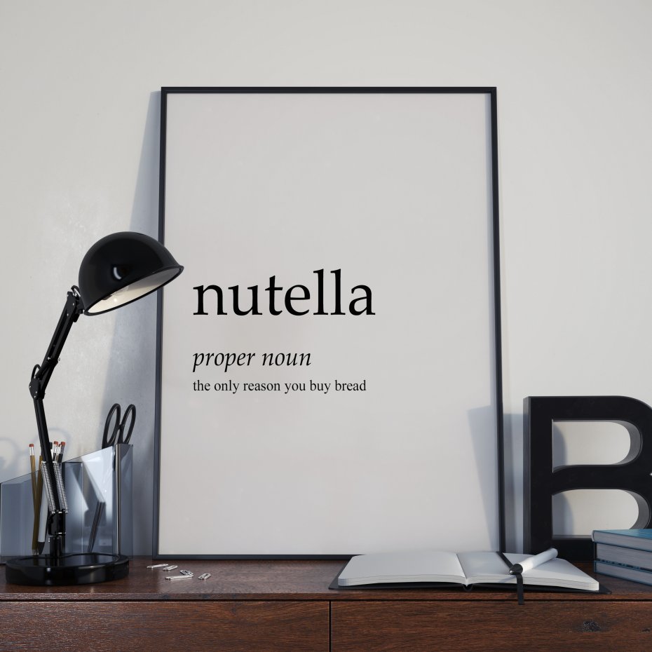 Plakat z napisem NUTELLA - Dom DecoBazaar